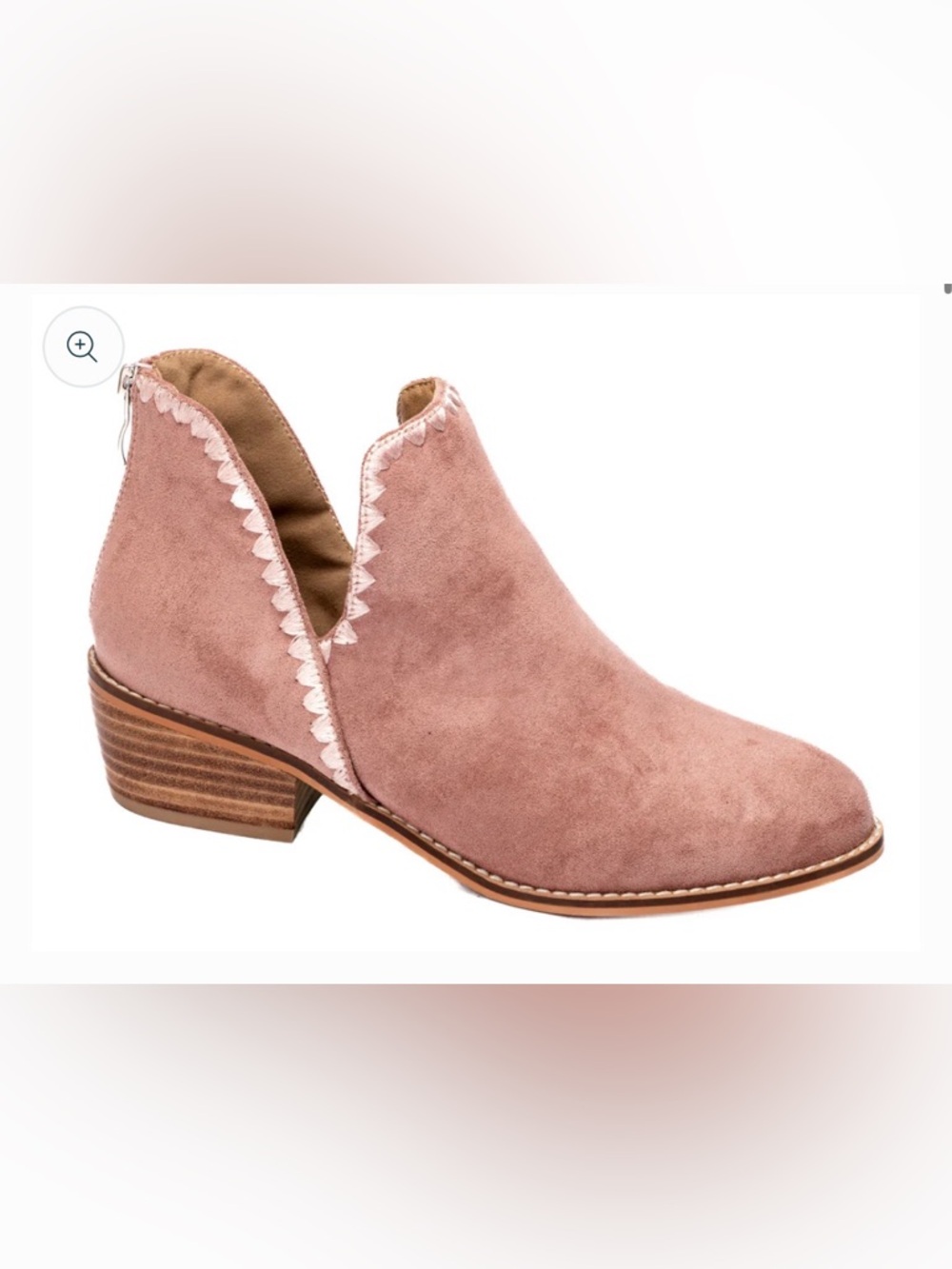 Corky's Footwear Spice It Up - Blush Faux Suede Ankle Booties-Size 10 Like New